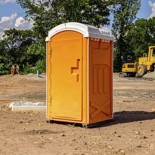 how often are the porta potties cleaned and serviced during a rental period in Stephan SD